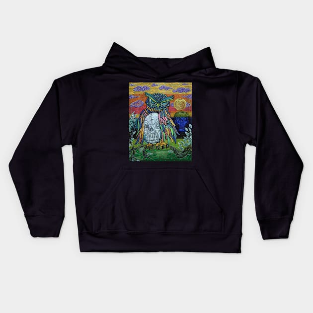 Sacred Skull Kids Hoodie by barbosaart